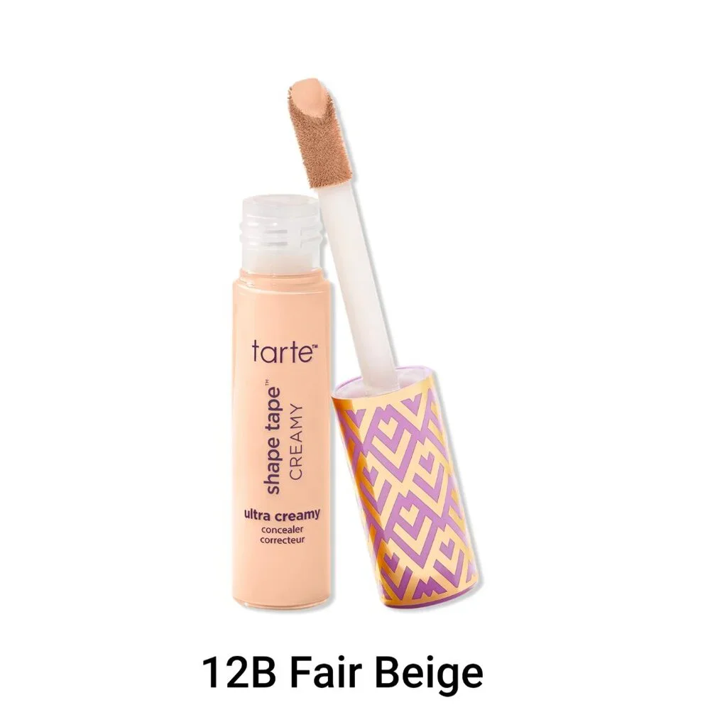 Tarte Ultra Creamy Shape Tape Concealer Shade 12B Fair Beige Full Size NIB